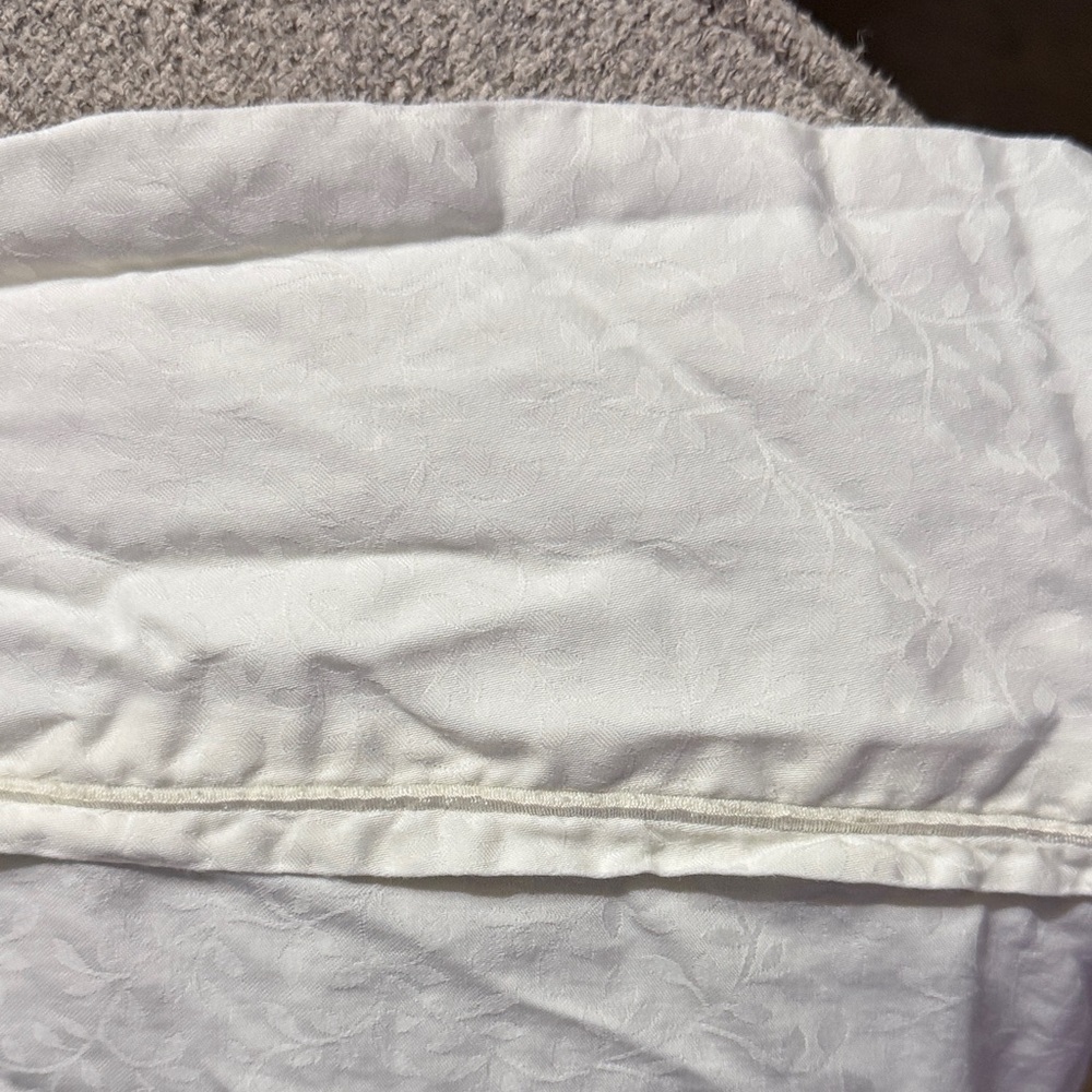 Neiman Marcus Cream Textured king top sheet